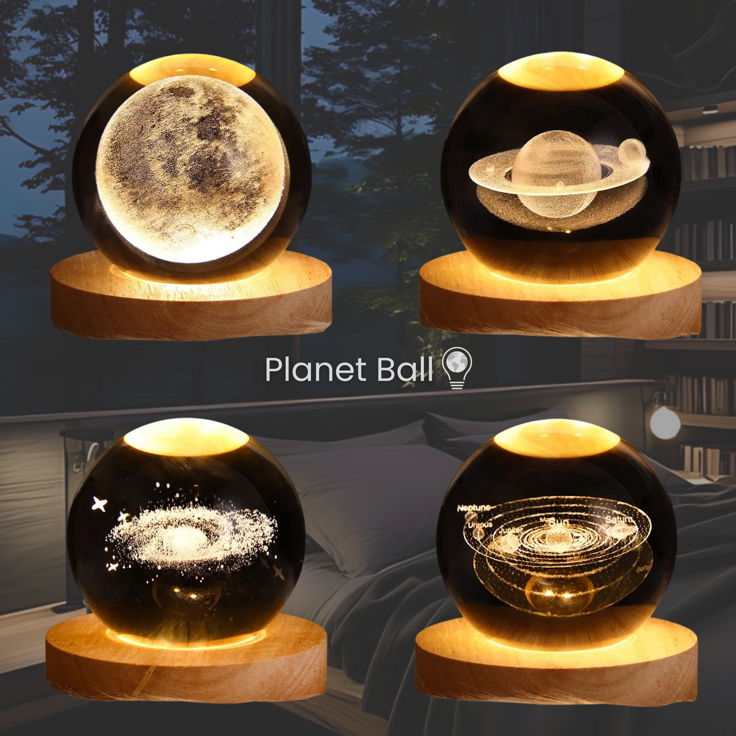 Planet Ball - Tischlampe im Universum Design