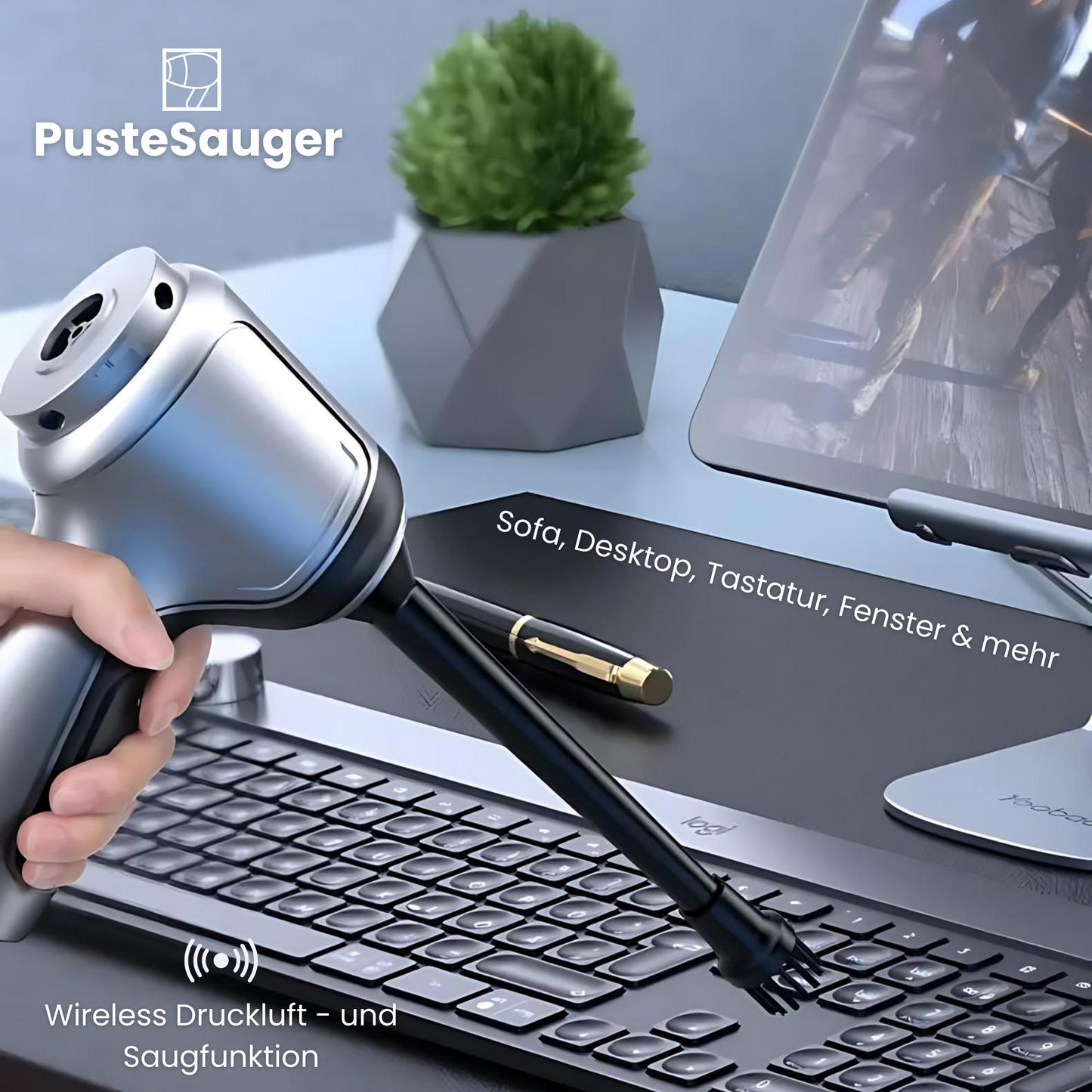 PusteSauger - 2 in 1 Staubsauger & Druckluftreiniger