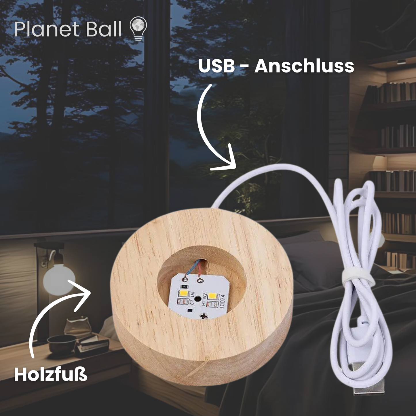 Planet Ball - Tischlampe im Universum Design