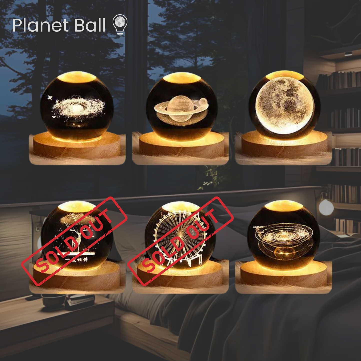 Planet Ball - Tischlampe im Universum Design