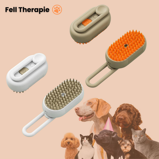 Fell Therapie - Tierhaarbürste mit Dampffunktion