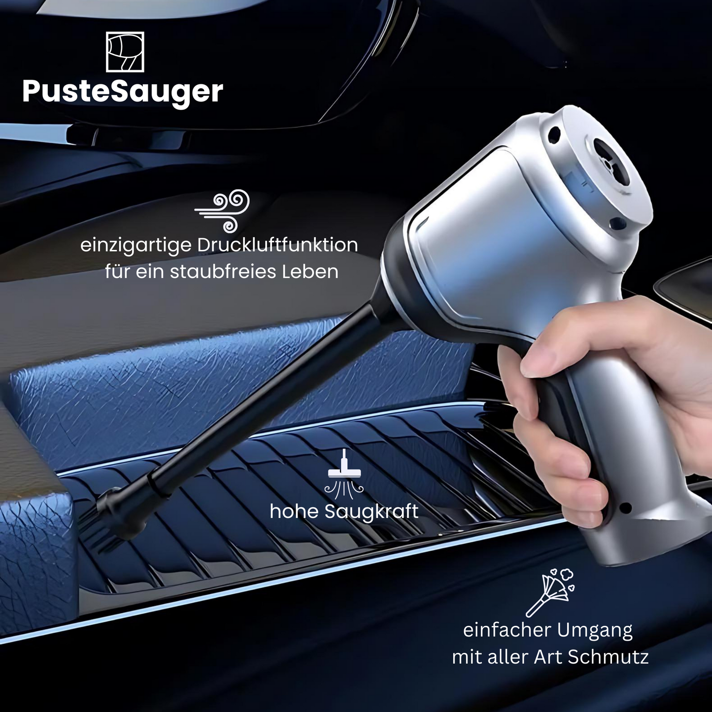 PusteSauger - 2 in 1 Staubsauger & Druckluftreiniger